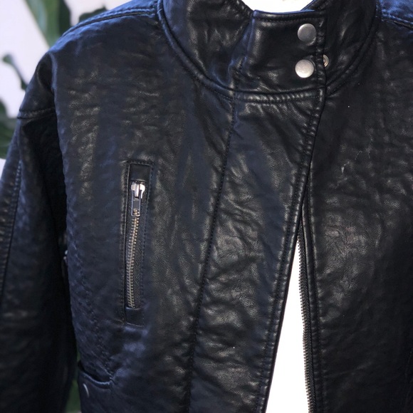 Silence + Noise Etienne Pebbled Faux Leather Coat - Picture 5 of 8